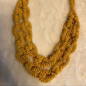 Yellow Beaded Statement Necklace